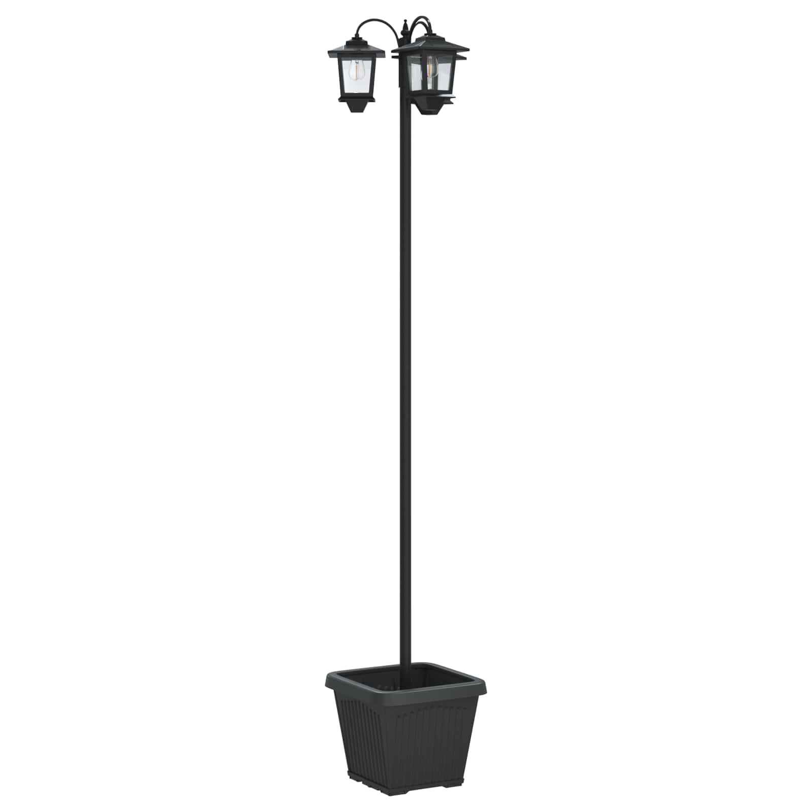 3-Arm Lantaarnpaal Met Plantenbak Zwart 32 x 32 x 188 cm image 5