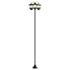 vidaXL 3-Pealine Lamp Post Must 16 x 16 x 187 cm Alumiinium ja ABS