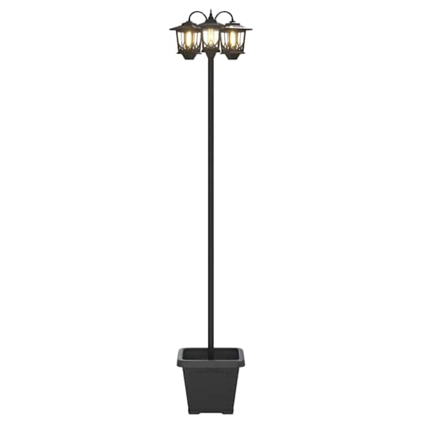 vidaXL 3-Pealine Lamp Post Must 32 x 32 x 188 cm Alumiinium ja ABS