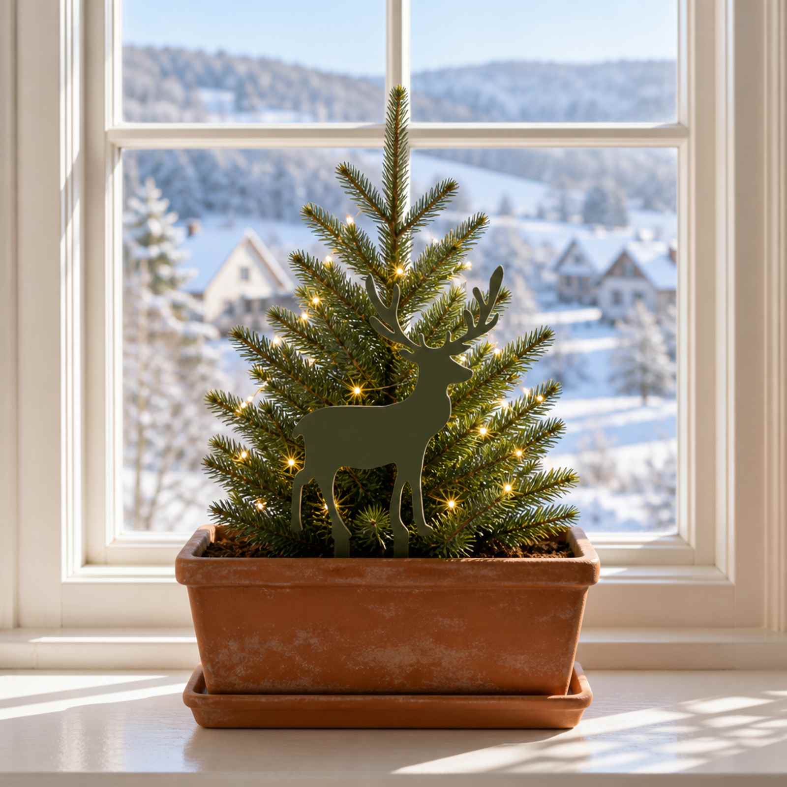 vidaXL Have Stake 23 x 12 cm Stål Olivengrøn