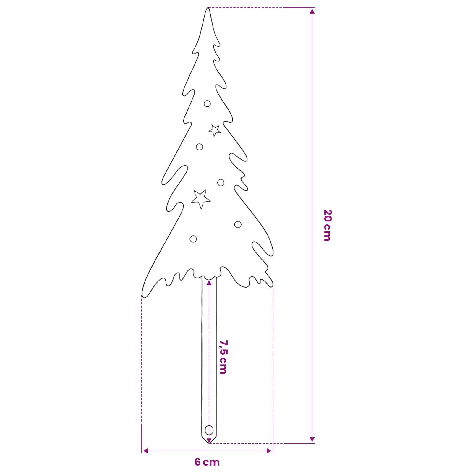 Vrtna palica 20 x 6 cm Jeklo Olivno zelena