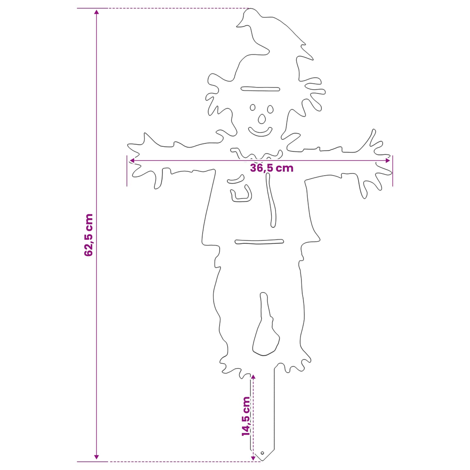 Garden Stake size guide