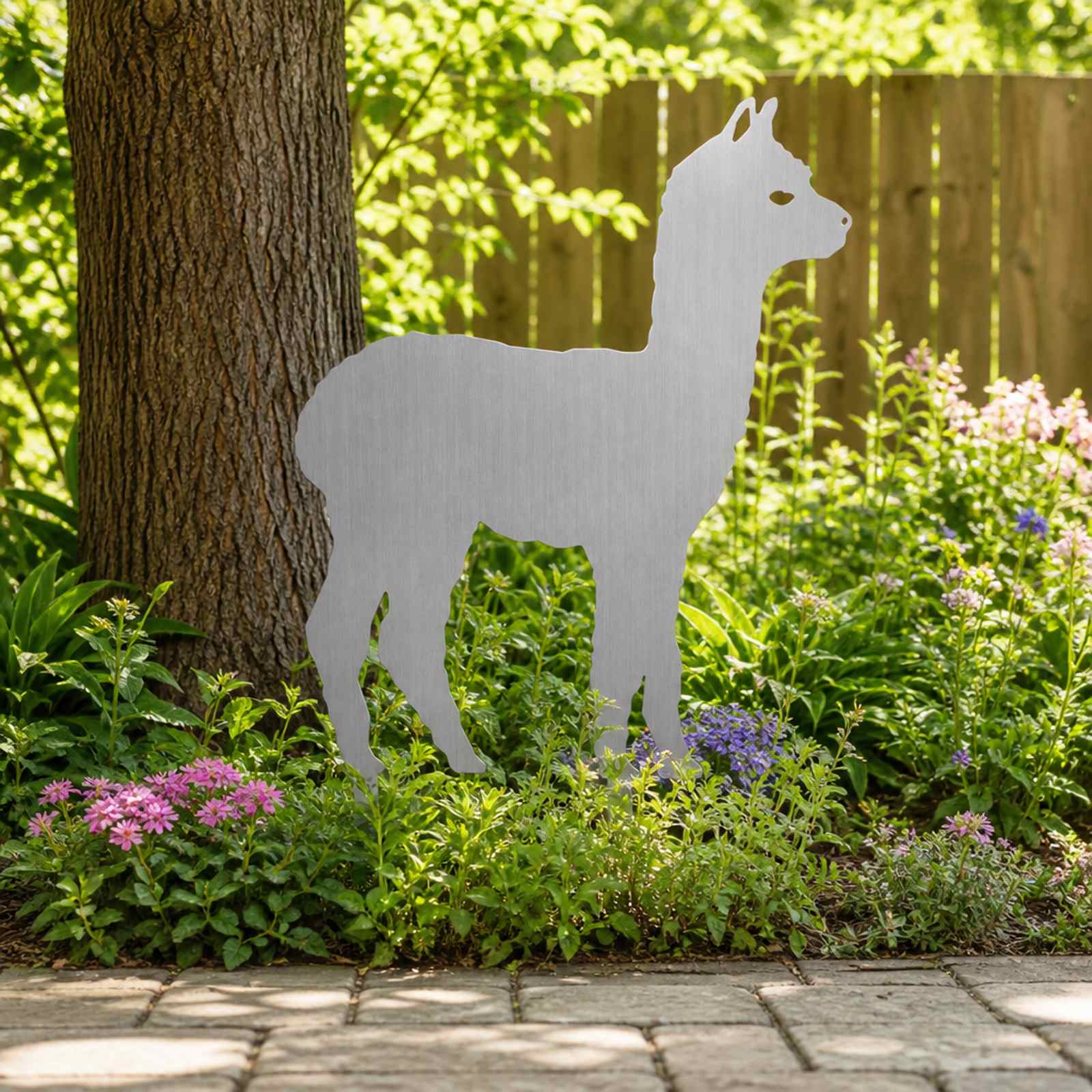 vidaXL Have Stake 47,5 x 32 cm Galvaniseret stål Sølv