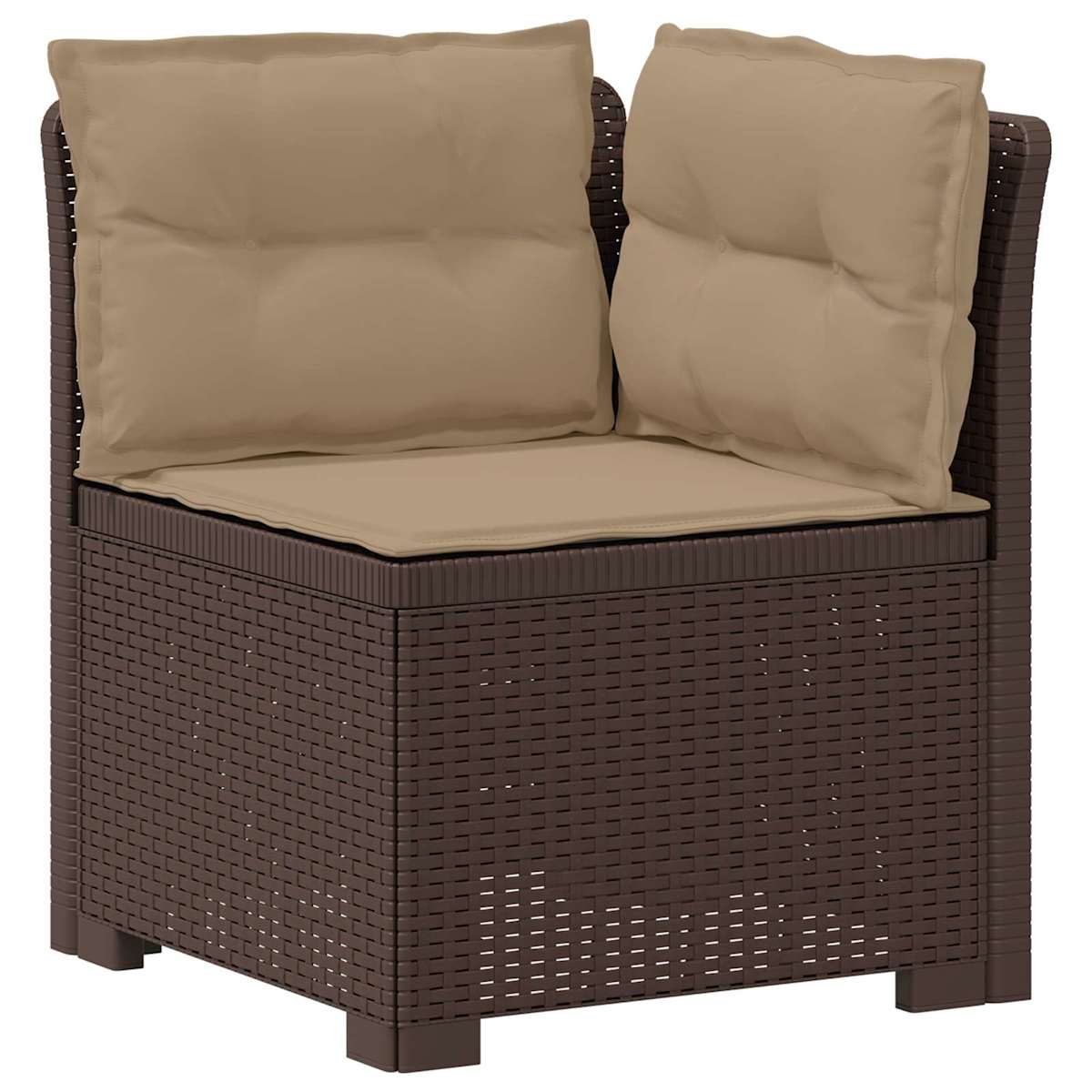 3-personers havensofa med puder i rattanlook PP - Billede 4