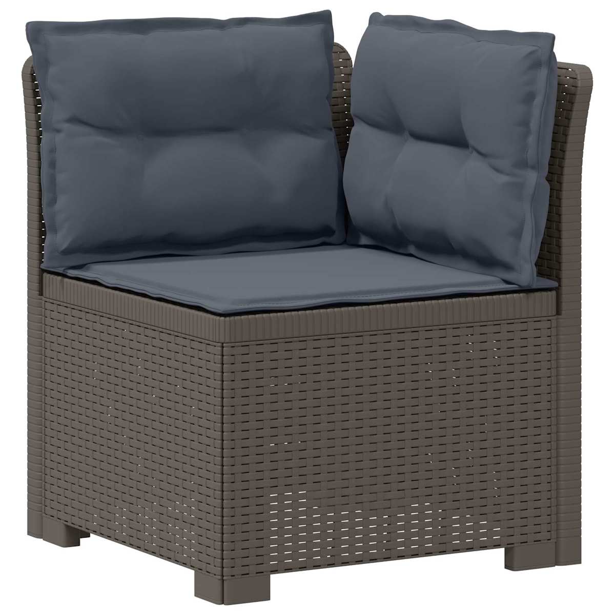 4-Persons Have Sofa med Puder Rattan Look PP - Billede 4