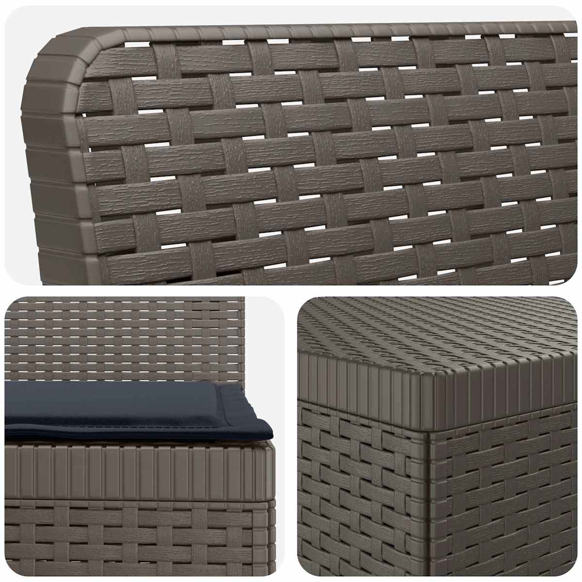 7-personers have-sofa med puder i rattanlook PP - Billede 5