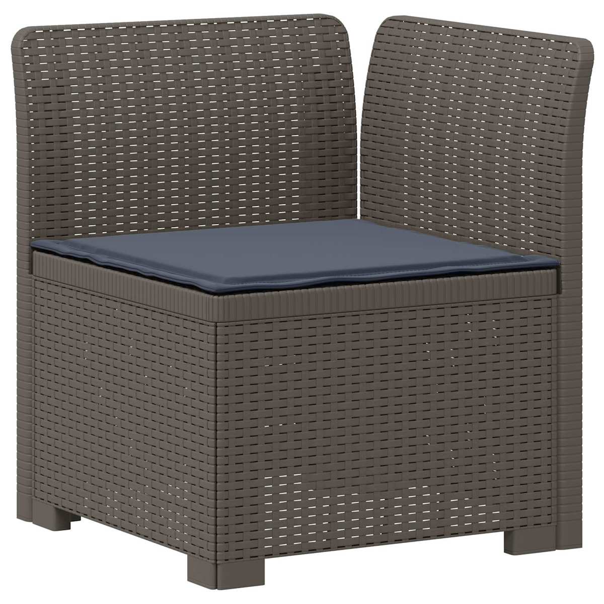 7-personers have-sofa med puder i rattanlook PP - Billede 4