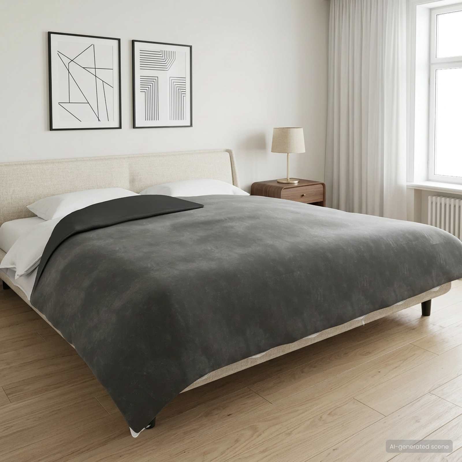 vidaXL Vægtet tæppe Antracit 200 x 220 cm 9 kg 100% Bomuld 205T