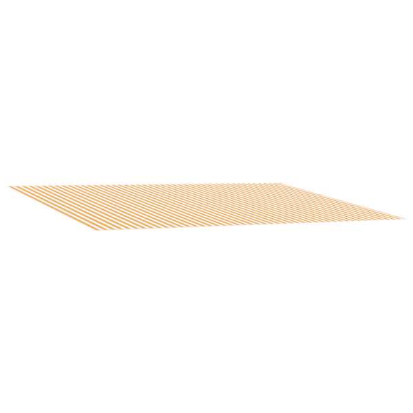 vidaXL Varikatuse asenduskangas Kollane ja Valge 600 &times; 350 cm