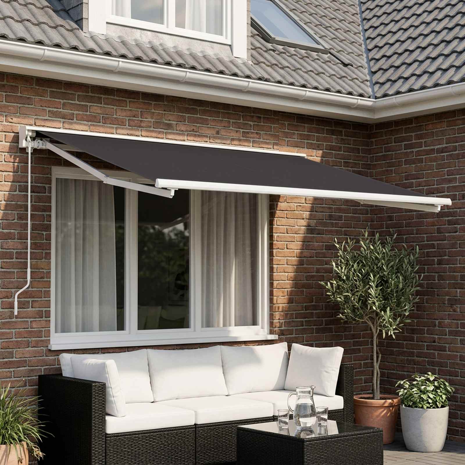 vidaXL Reservedug til markise Antracit 300 x 200 cm Polyester