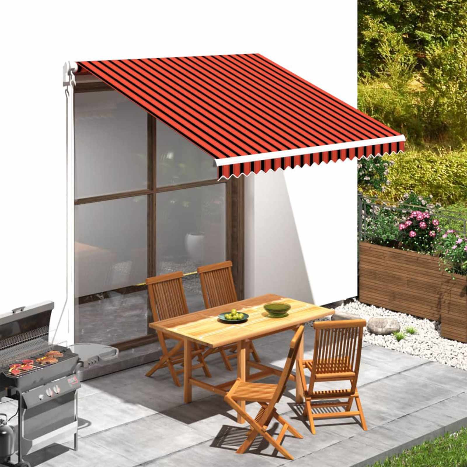 Vervangingsdoek voor zonnescherm Oranje en Bruin 300 x 250 cm image 1