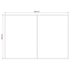 Náhradní látka na markýzu Oranžová a hnědá 350 x 250 cm - obrázek 4
