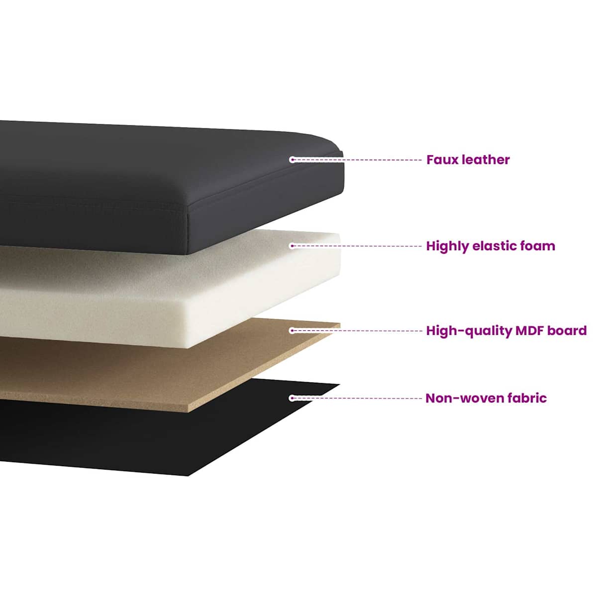 Foldbar opbevaringsbænk 180 kg 80 L PVC - Billede 8