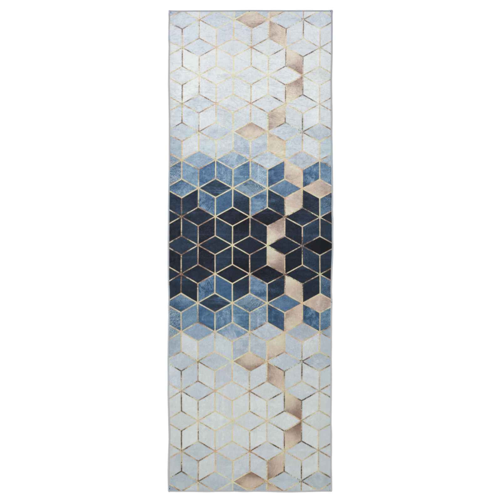 Vloerkleedloper LESAKA zilver 80 x 450 cm Diamantvelours image 2