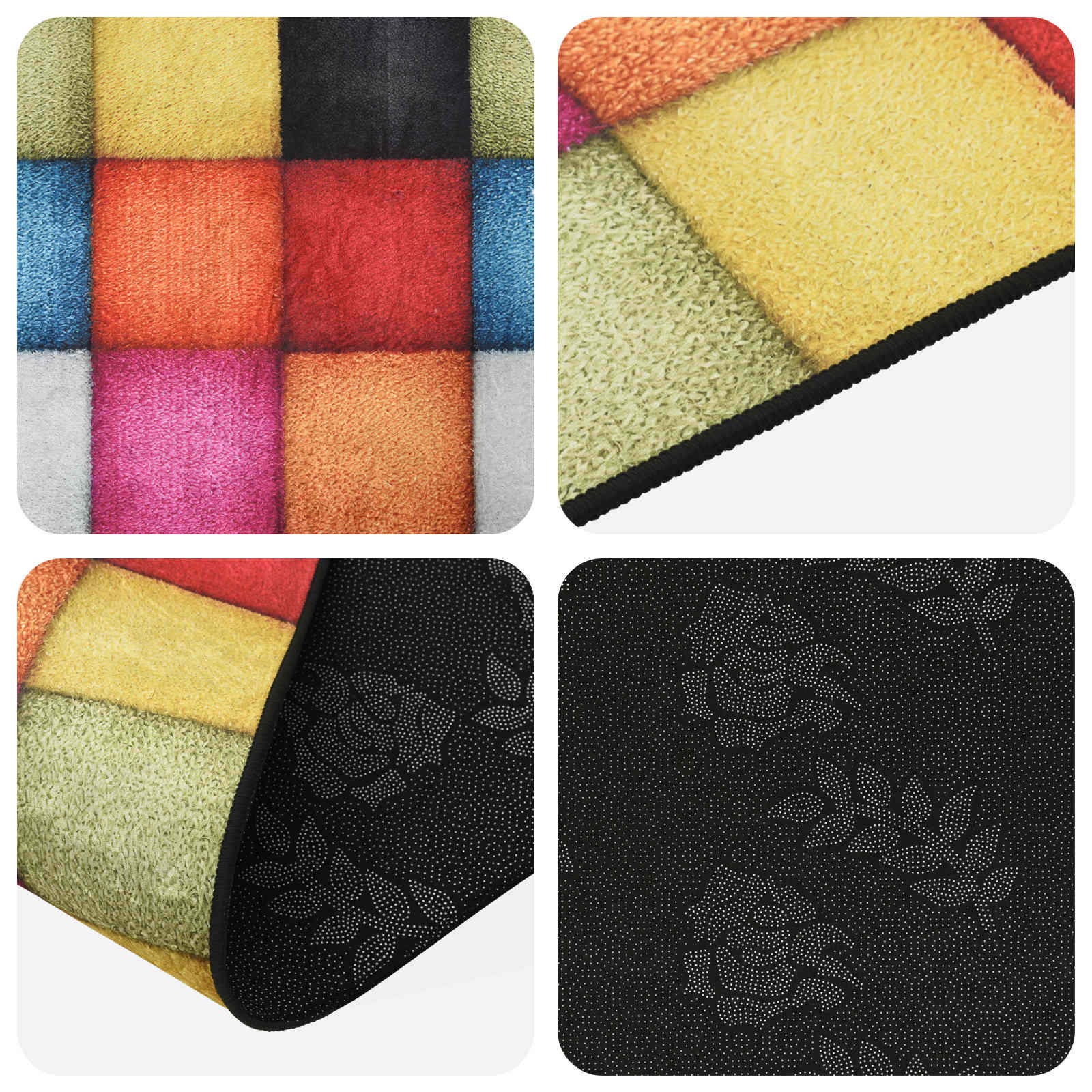 Vloerkleedloper LESAKA kleurrijk 100 x 150 cm Diamantvelours image 3