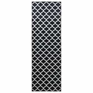 vidaXL Vaip R&auml;tikutoru LESAKA Must ja valge 50 x 100 cm Diamantveluur