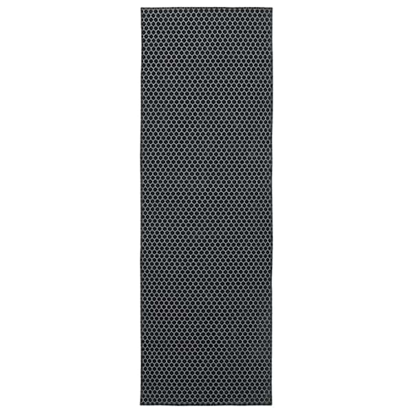 vidaXL Vaip R&auml;tikutoru ORIZ 1150 gsm Must v&otilde;rgumuster