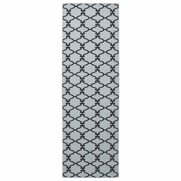 vidaXL Vaip R&auml;tikutoru ORIZ 1150 gsm Must v&otilde;rgumuster