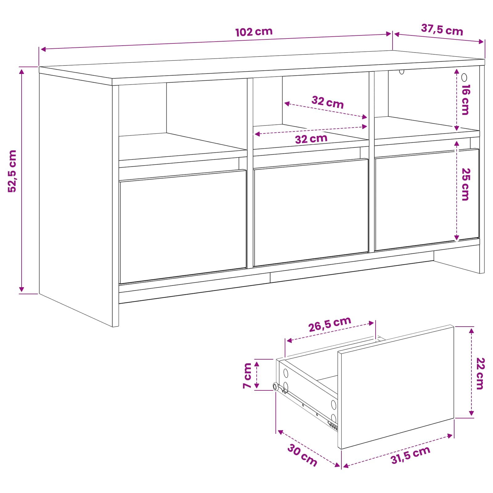 TV Cabinet size guide