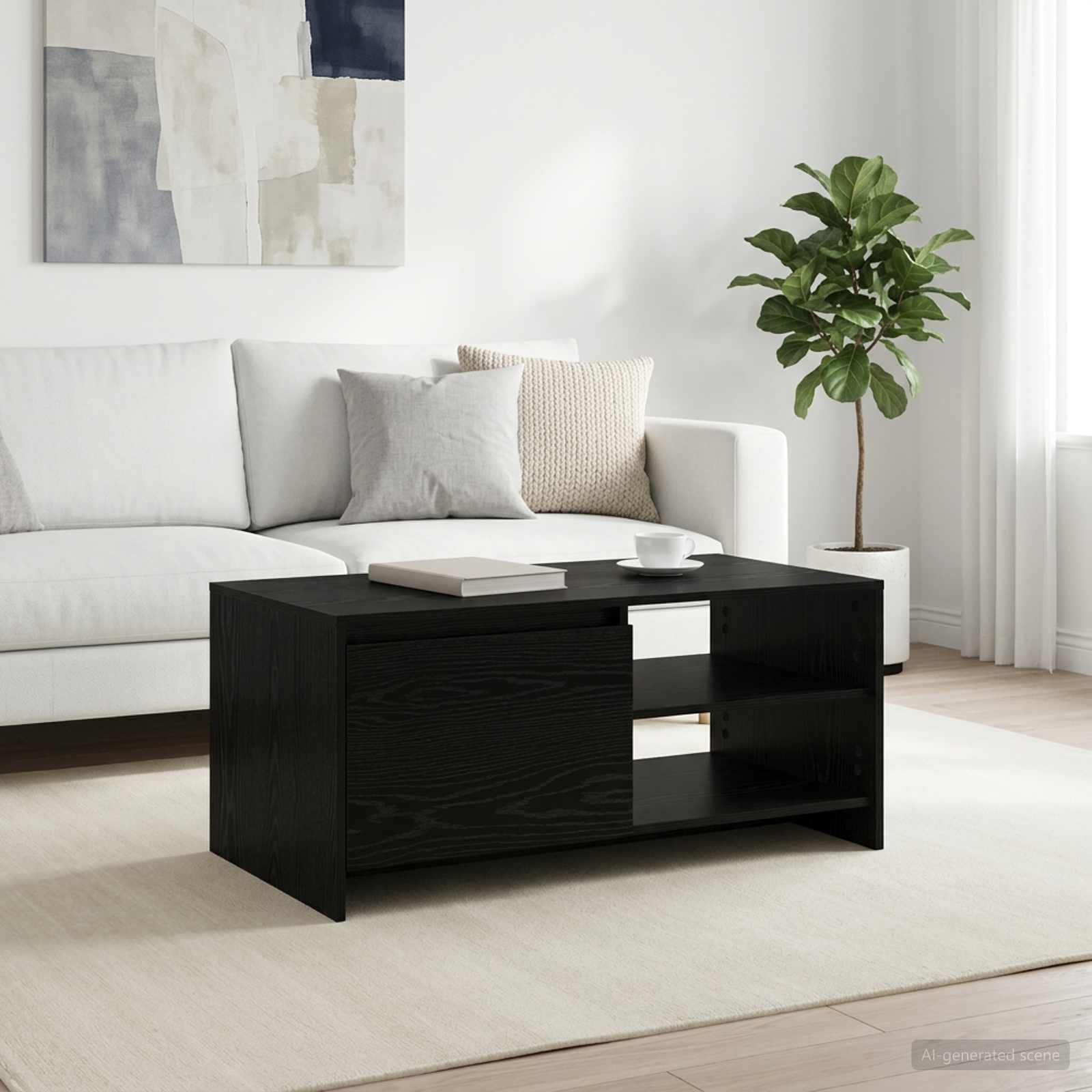 Klubska miza Črni hrast 102 x 50 x 45 cm Obdelan les