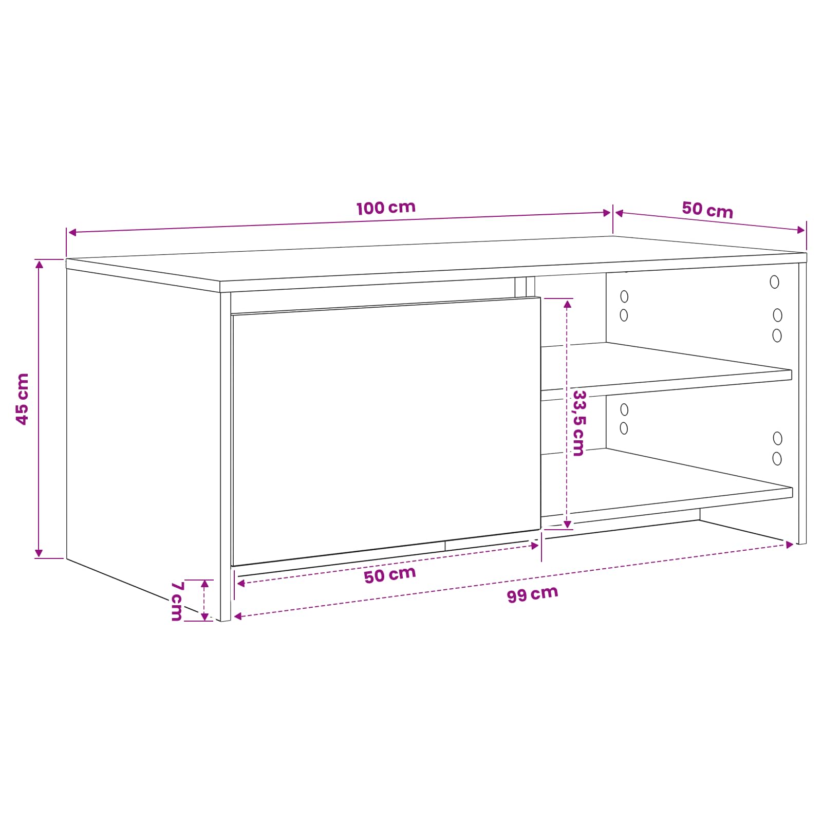 Klubska miza Črni hrast 102 x 50 x 45 cm Obdelan les