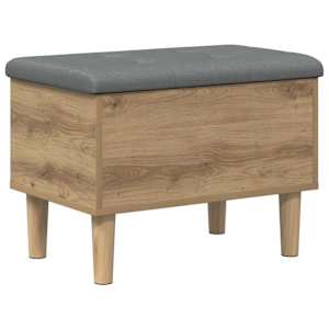 vidaXL S&auml;ilituskohver koos padjaga Artisan tamm 62 x 42 x 46 cm