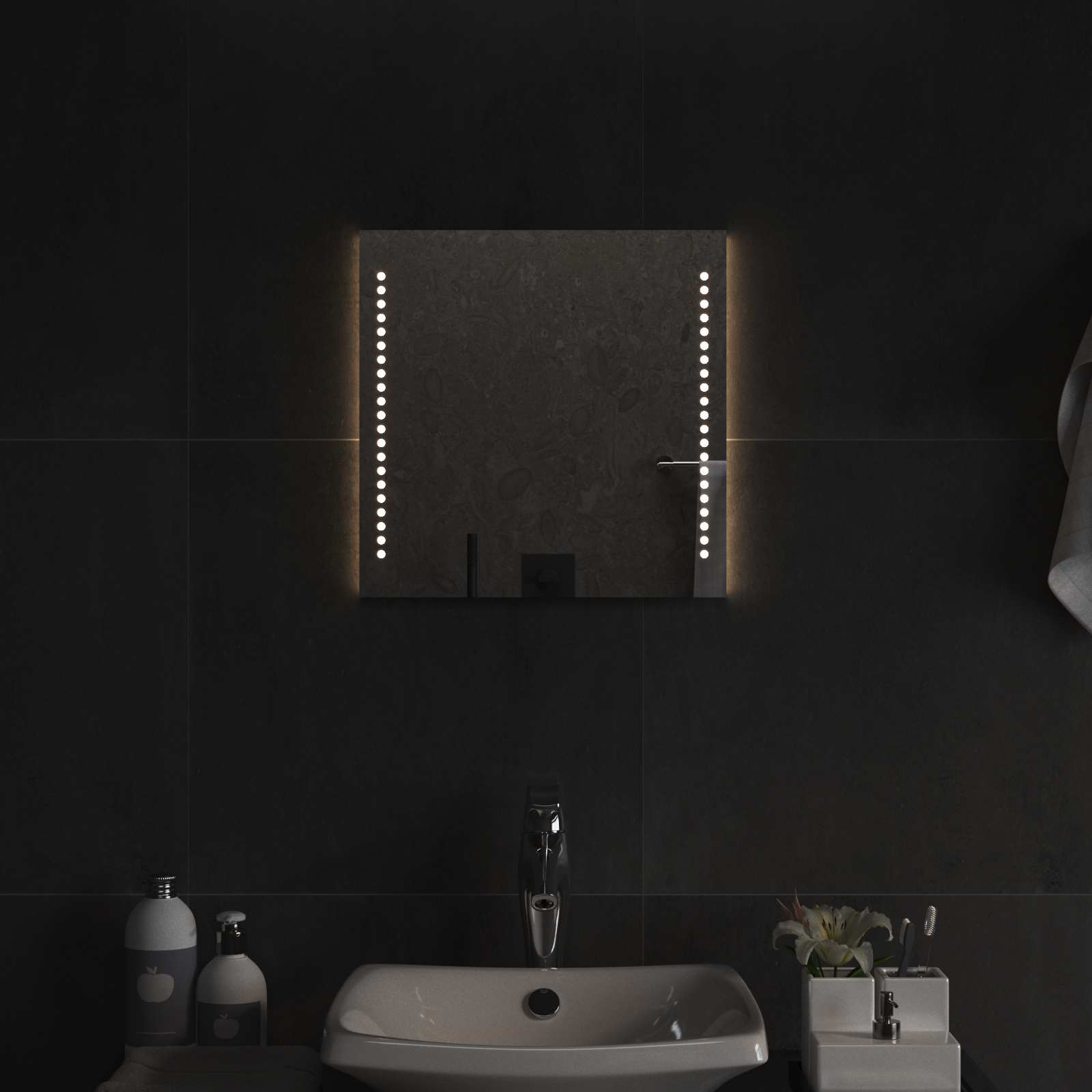 LED Badkamer Spiegel Transparant 40 x 40 cm gehard glas image 3