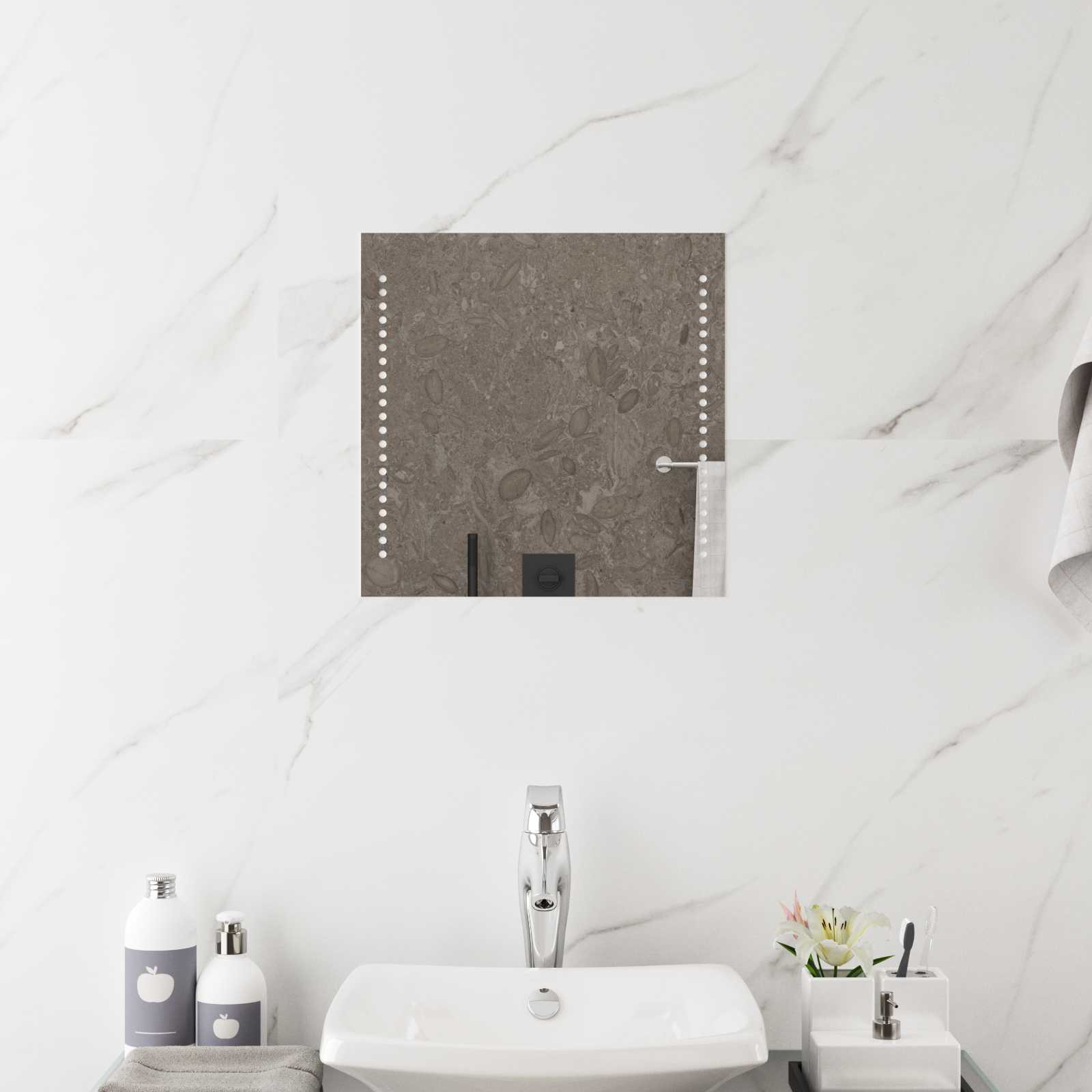 LED Badkamer Spiegel Transparant 40 x 40 cm gehard glas image 1