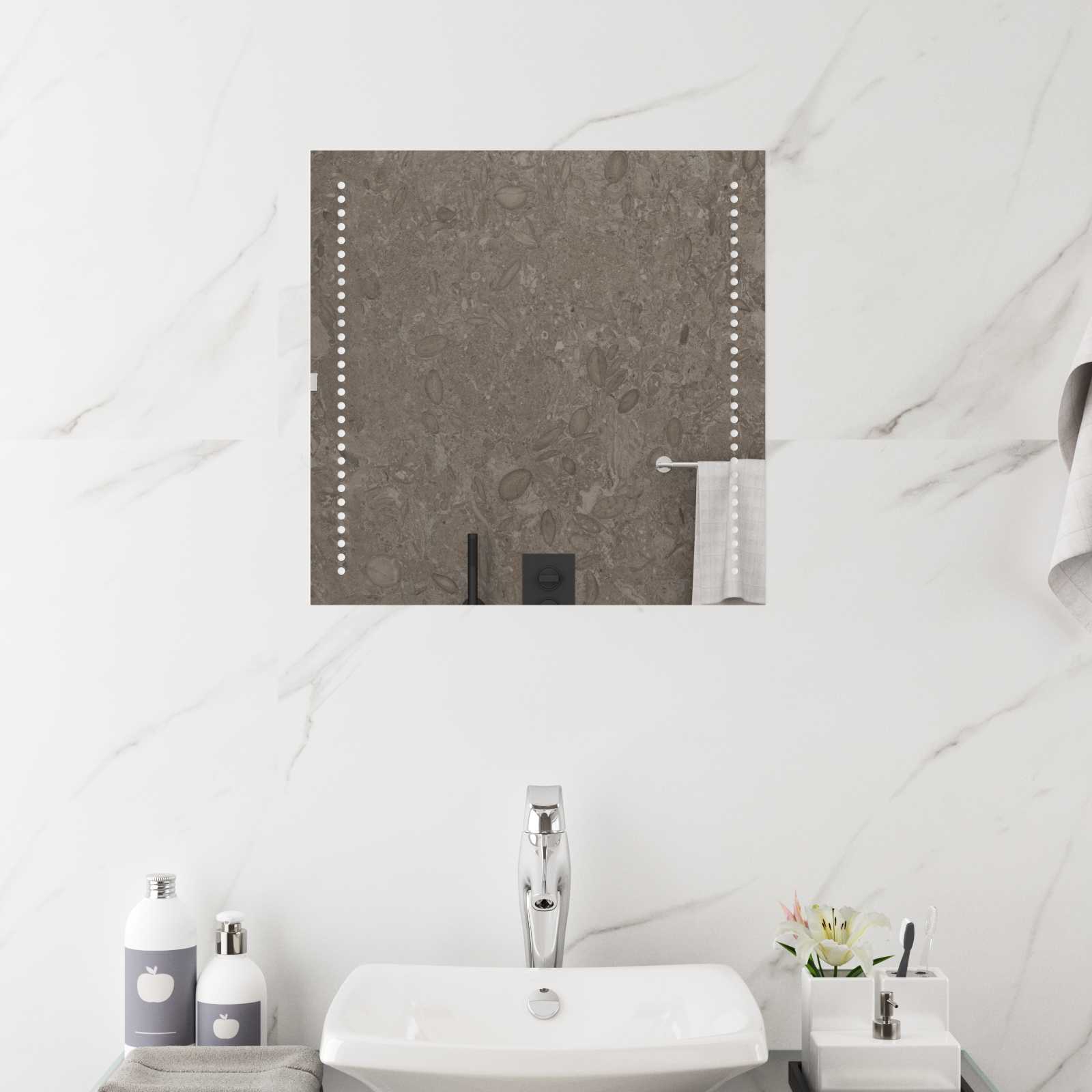 LED Badkamer Spiegel Transparant 50 x 50 cm gehard glas image 1