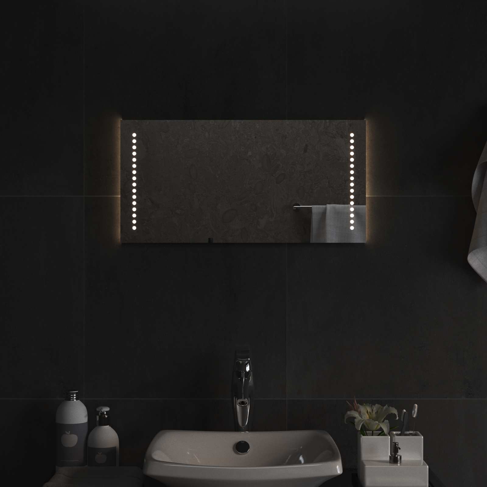 LED Badkamer Spiegel Doorzichtig 60 x 30 cm gehard glas image 3