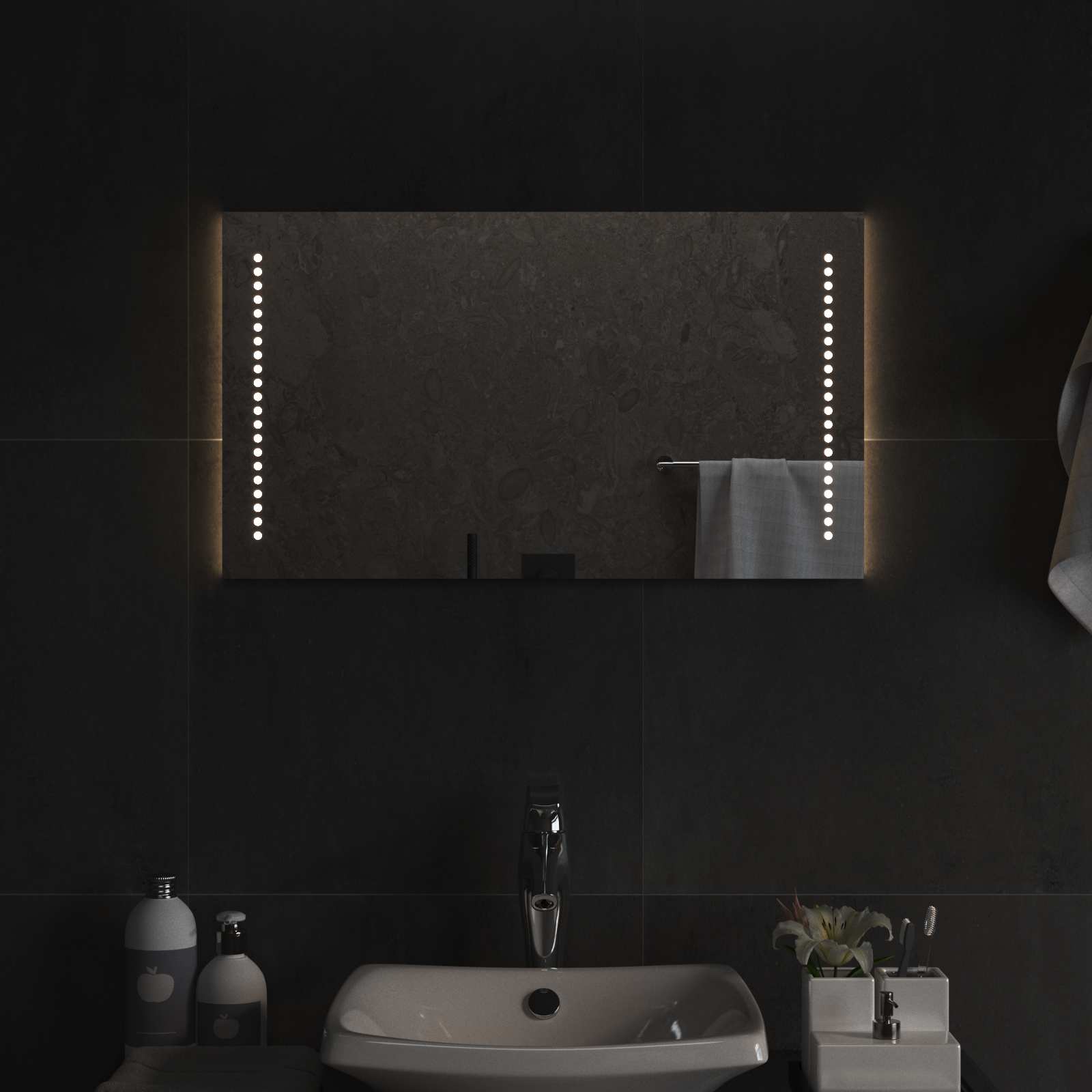LED Badkamer Spiegel Doorzichtig 70 x 40 cm gehard glas image 3