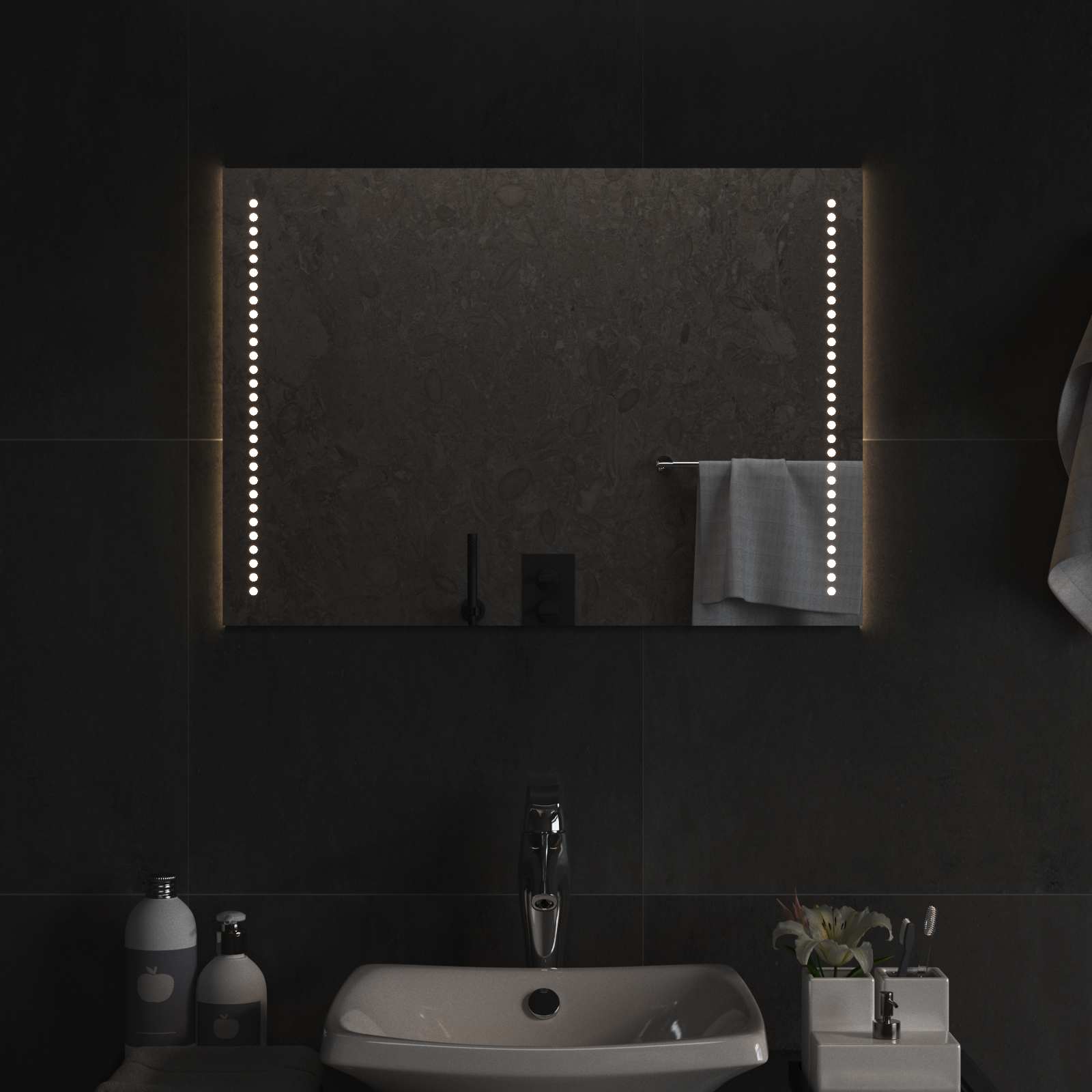 LED Badkamer Spiegel Doorzichtig 70 x 50 cm gehard glas image 3