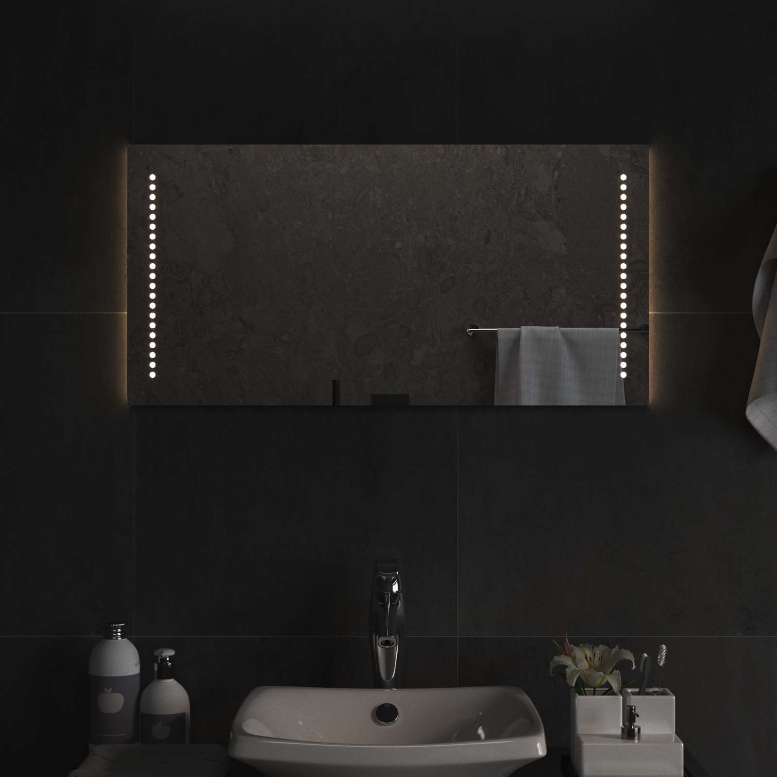 LED Badkamer Spiegel Doorzichtig 80 x 40 cm gehard glas image 3