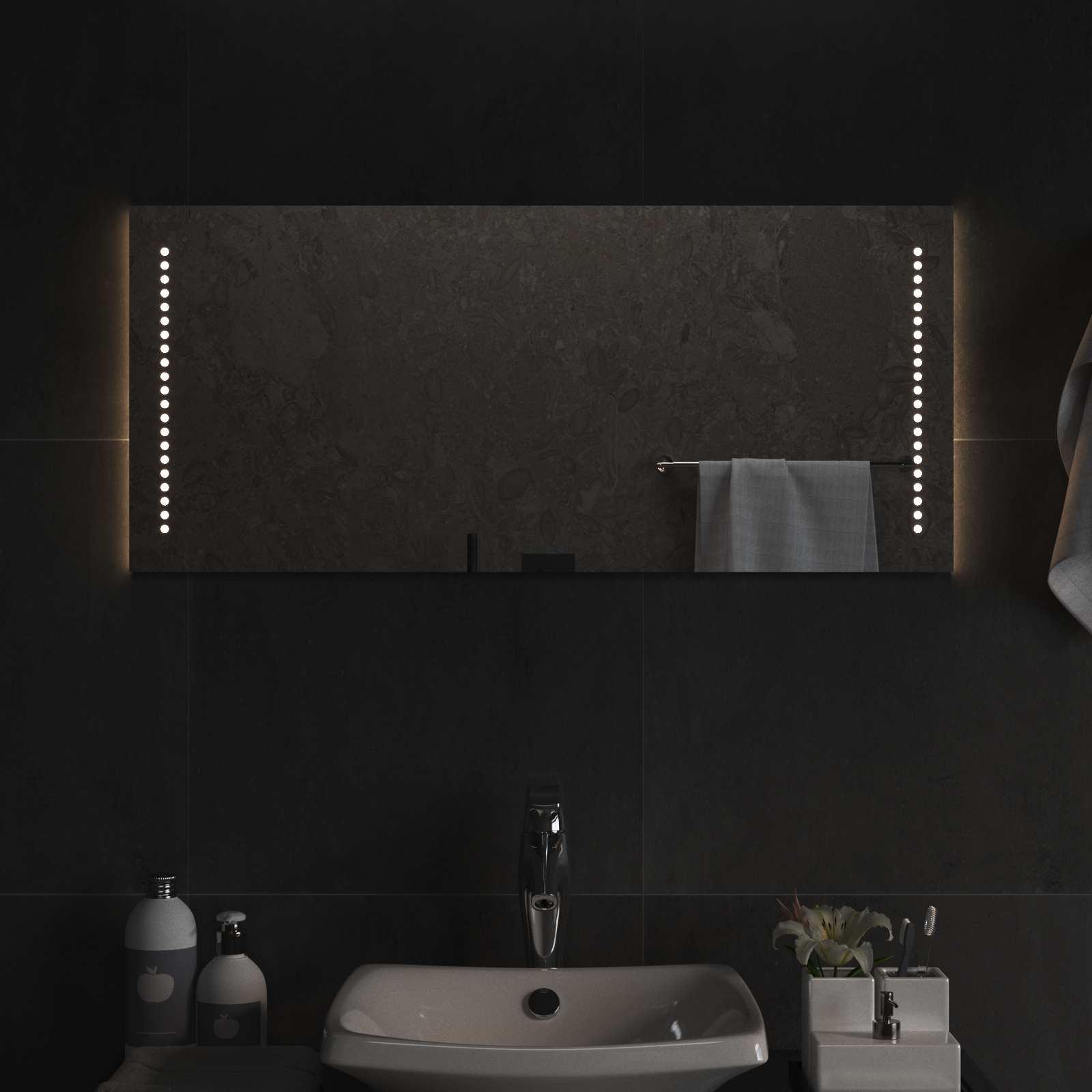 LED Badkamer Spiegel Doorzichtig 90 x 40 cm gehard glas image 3