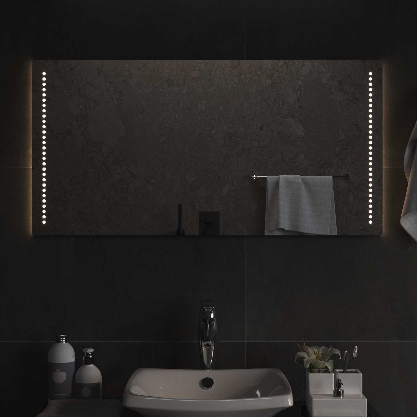 LED Badkamer Spiegel Doorzichtig 100 x 50 cm gehard glas image 3