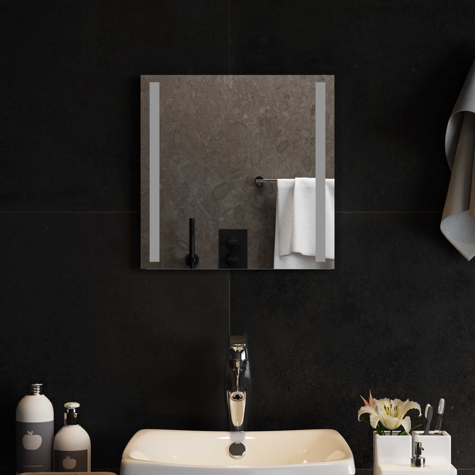 LED Badkamer Spiegel Transparant 40 x 40 cm gehard glas image 1