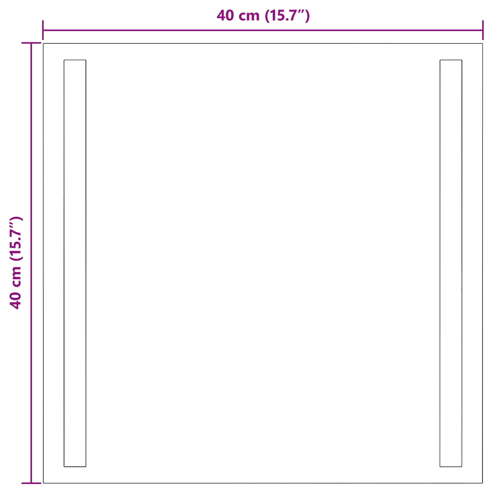 LED Badkamer Spiegel Transparant 40 x 40 cm gehard glas image 5