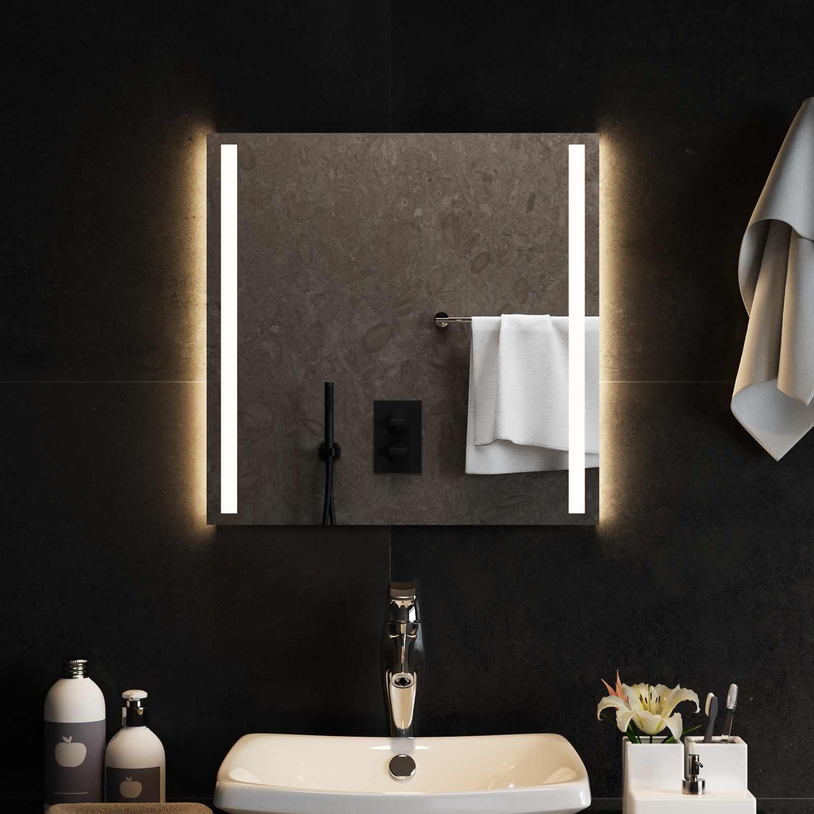 LED Badkamer Spiegel Transparant 50 x 50 cm gehard glas image 3