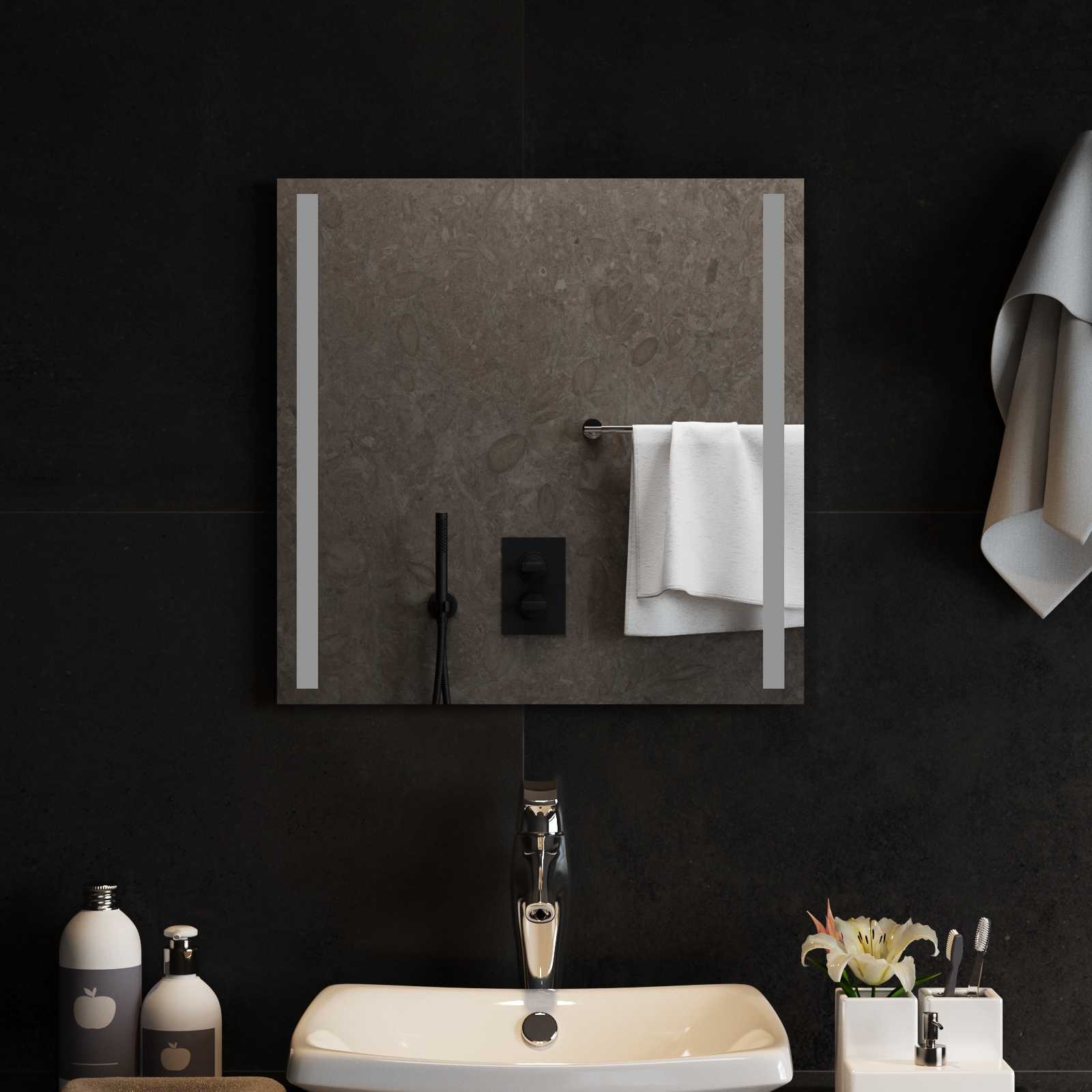 LED Badkamer Spiegel Transparant 50 x 50 cm gehard glas image 1