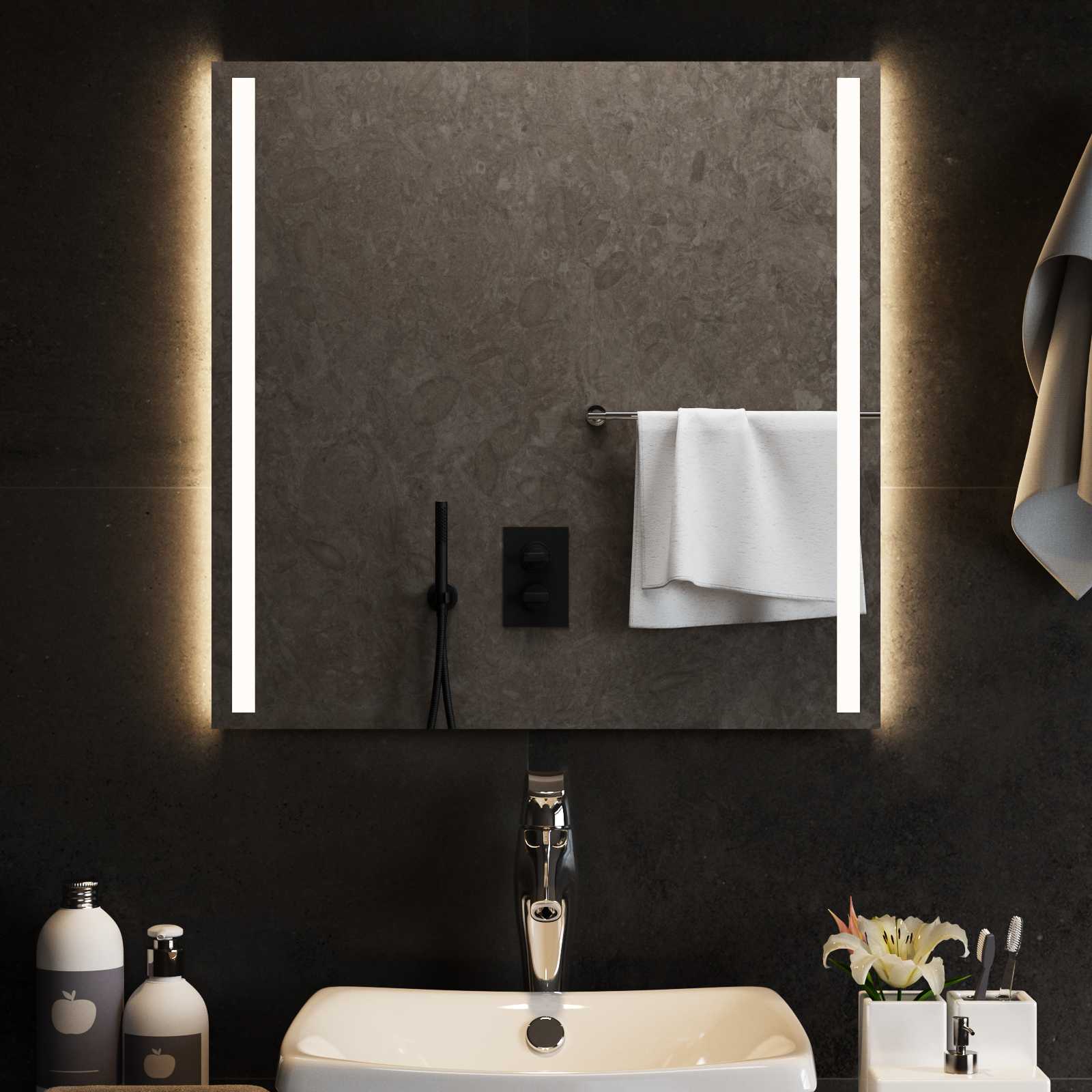 LED Badkamer Spiegel Transparant 60 x 60 cm gehard glas image 3