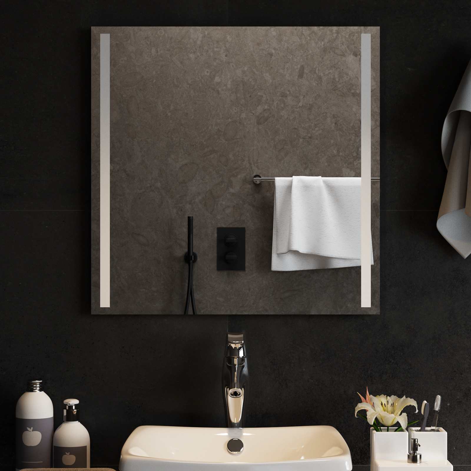 LED Badkamer Spiegel Transparant 60 x 60 cm gehard glas image 1