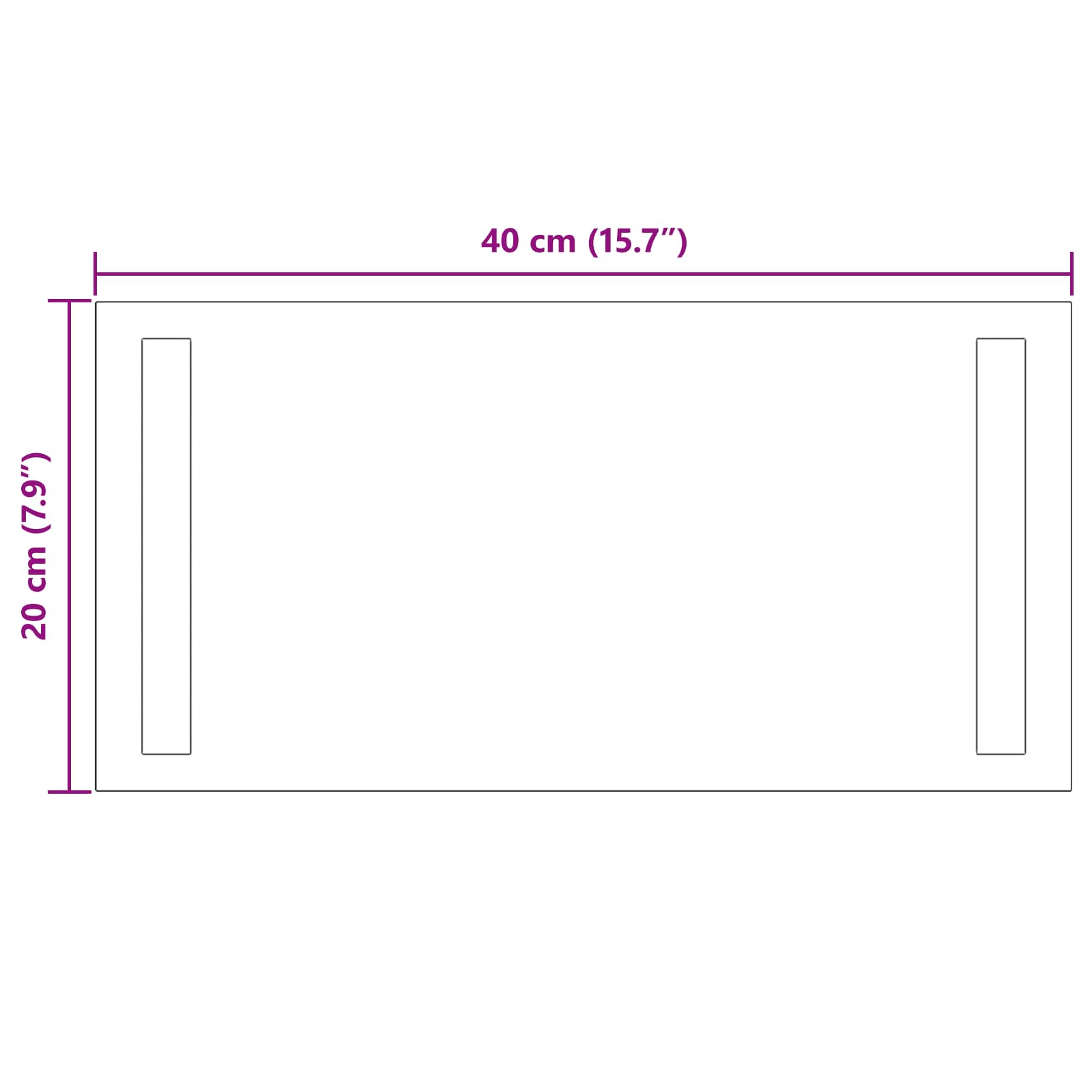LED Badkamer Spiegel Transparant 40 x 20 cm gehard glas image 5