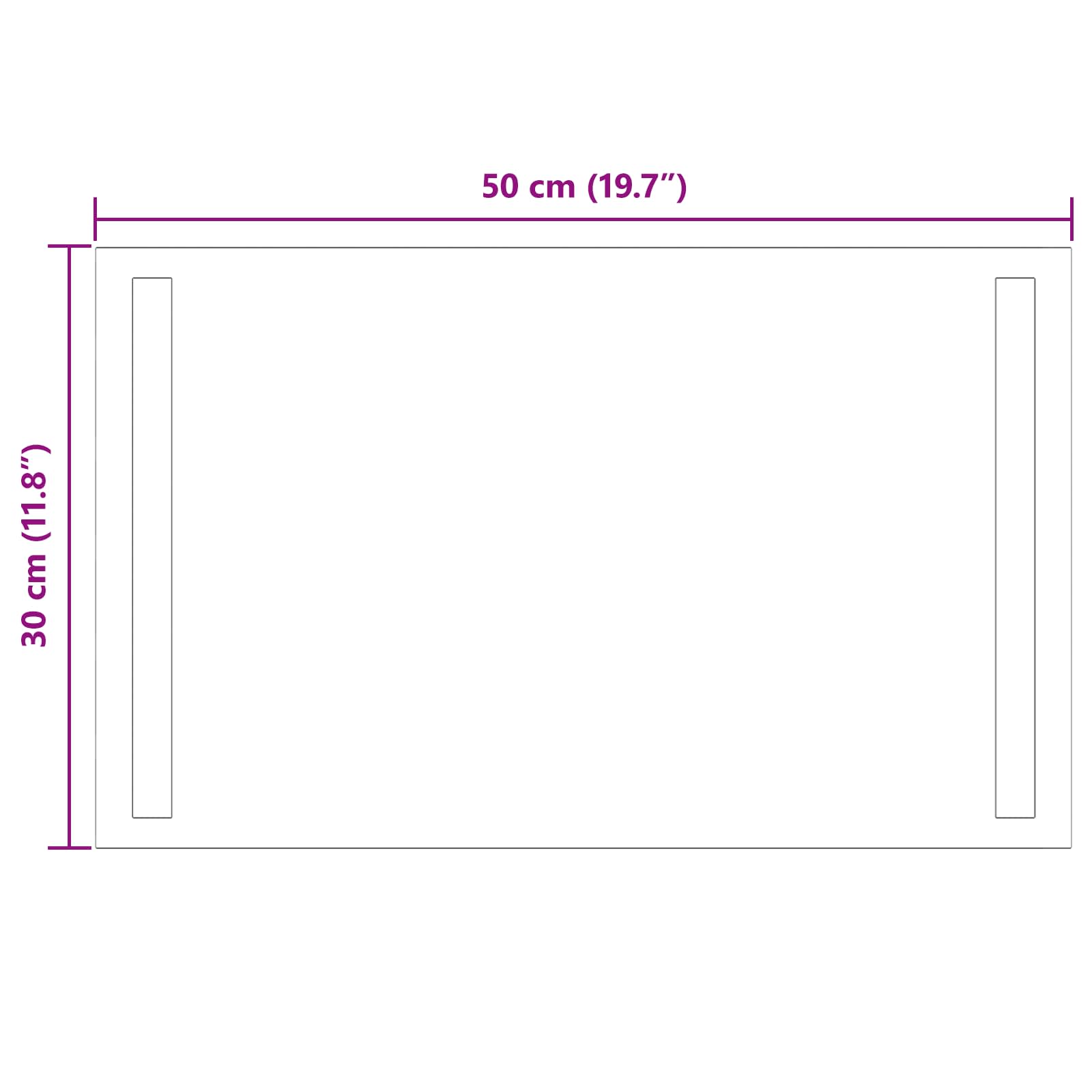 LED Badkamer Spiegel Transparant 50 x 30 cm gehard glas image 5