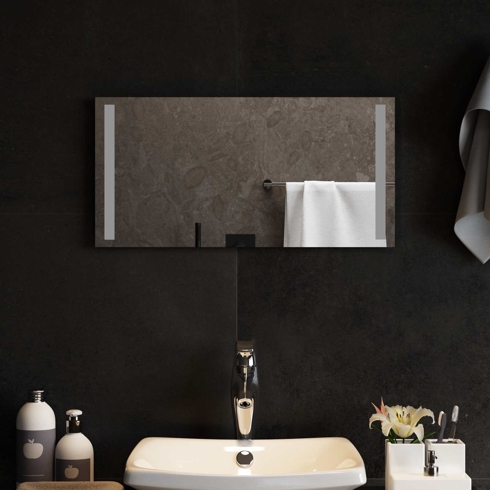 LED Badkamer Spiegel Transparant 60 x 30 cm gehard glas image 1