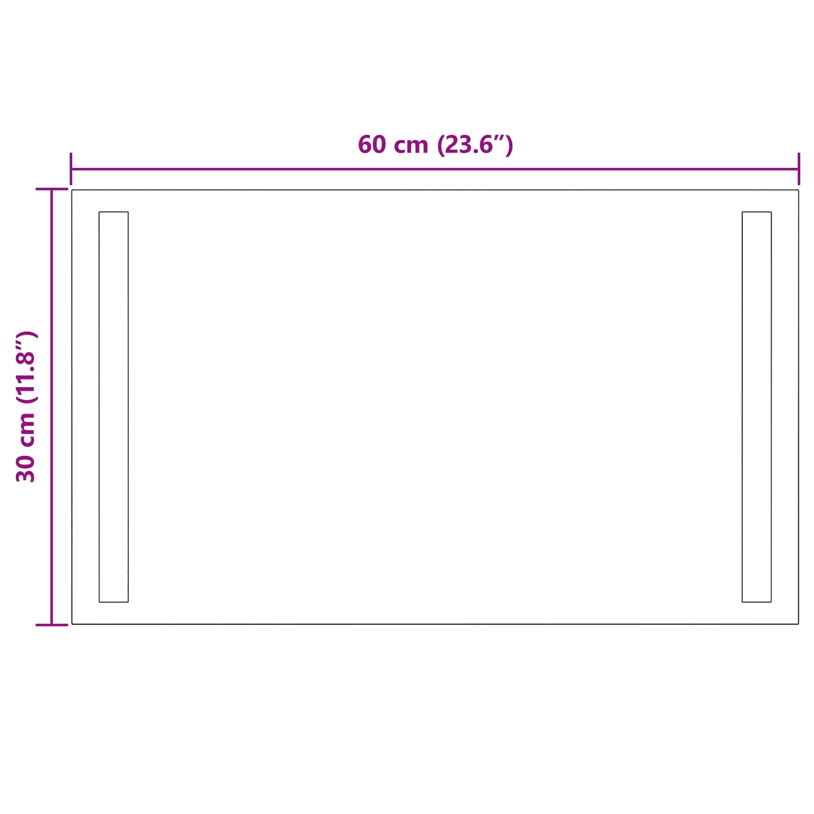 LED Badkamer Spiegel Transparant 60 x 30 cm gehard glas image 5
