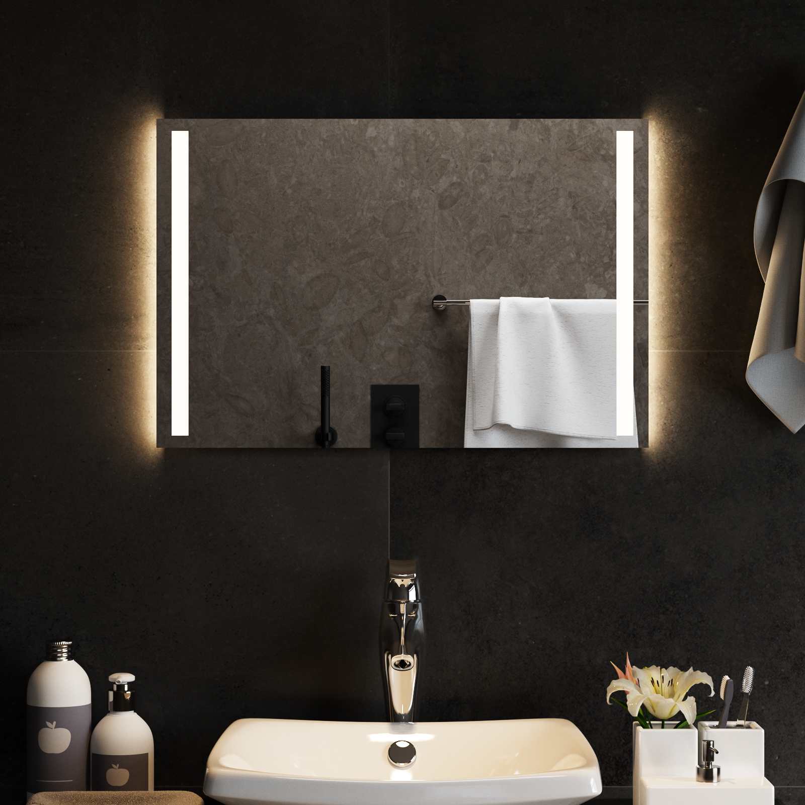 LED Badkamer Spiegel Transparant 60 x 40 cm gehard glas image 3