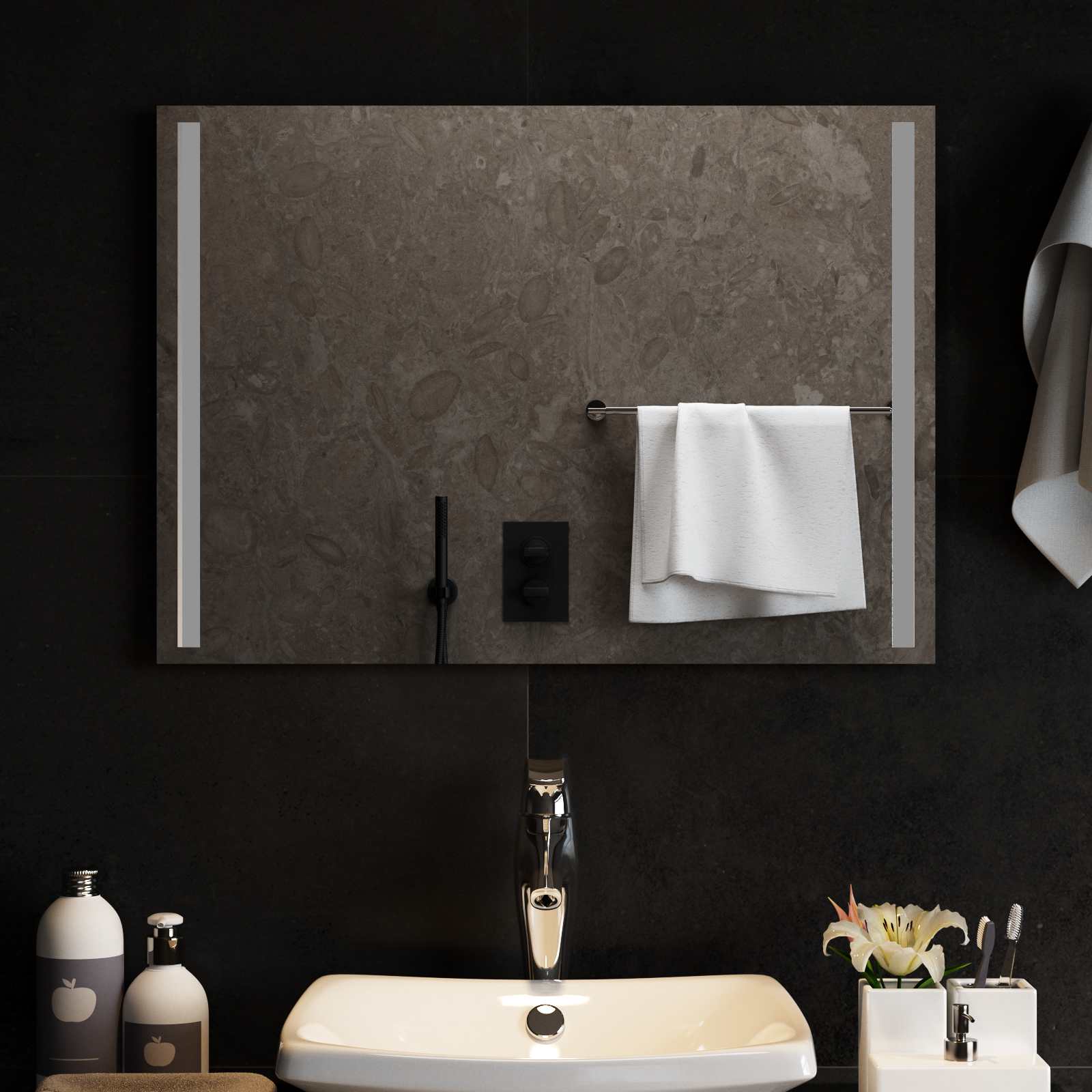 LED Badkamer Spiegel Transparant 70 x 50 cm gehard glas image 1
