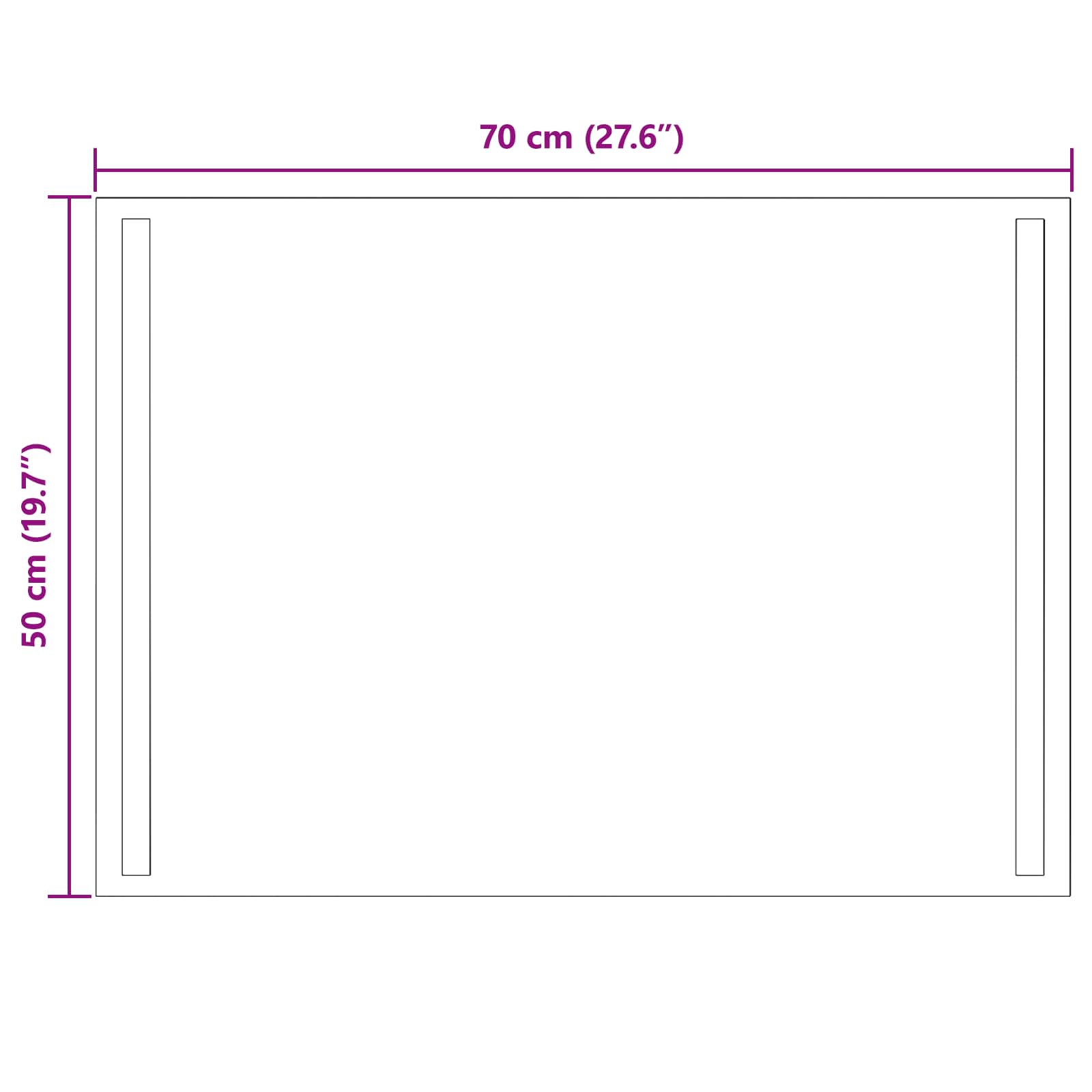 LED Badkamer Spiegel Transparant 70 x 50 cm gehard glas image 5