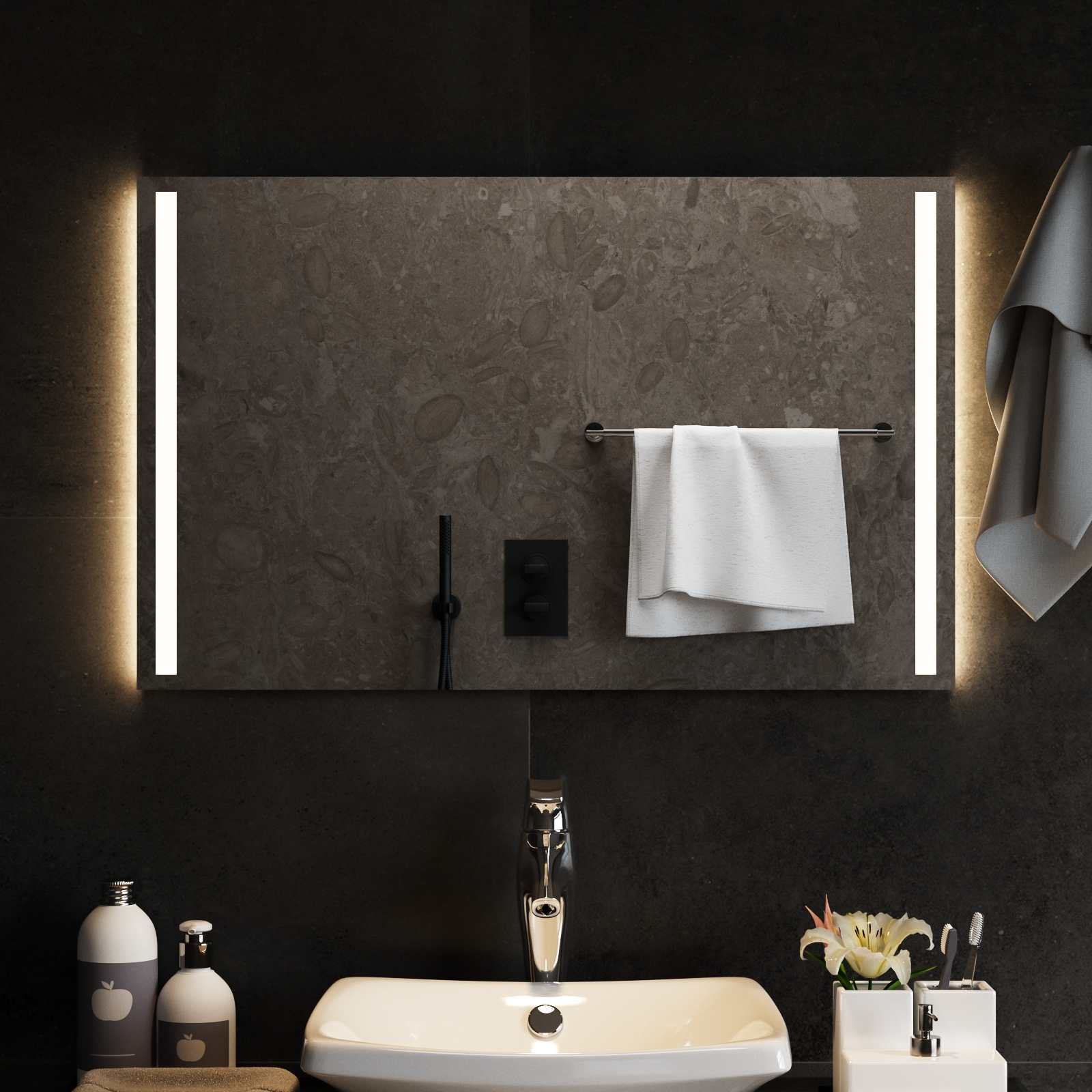LED Badkamer Spiegel Transparant 80 x 50 cm gehard glas image 3
