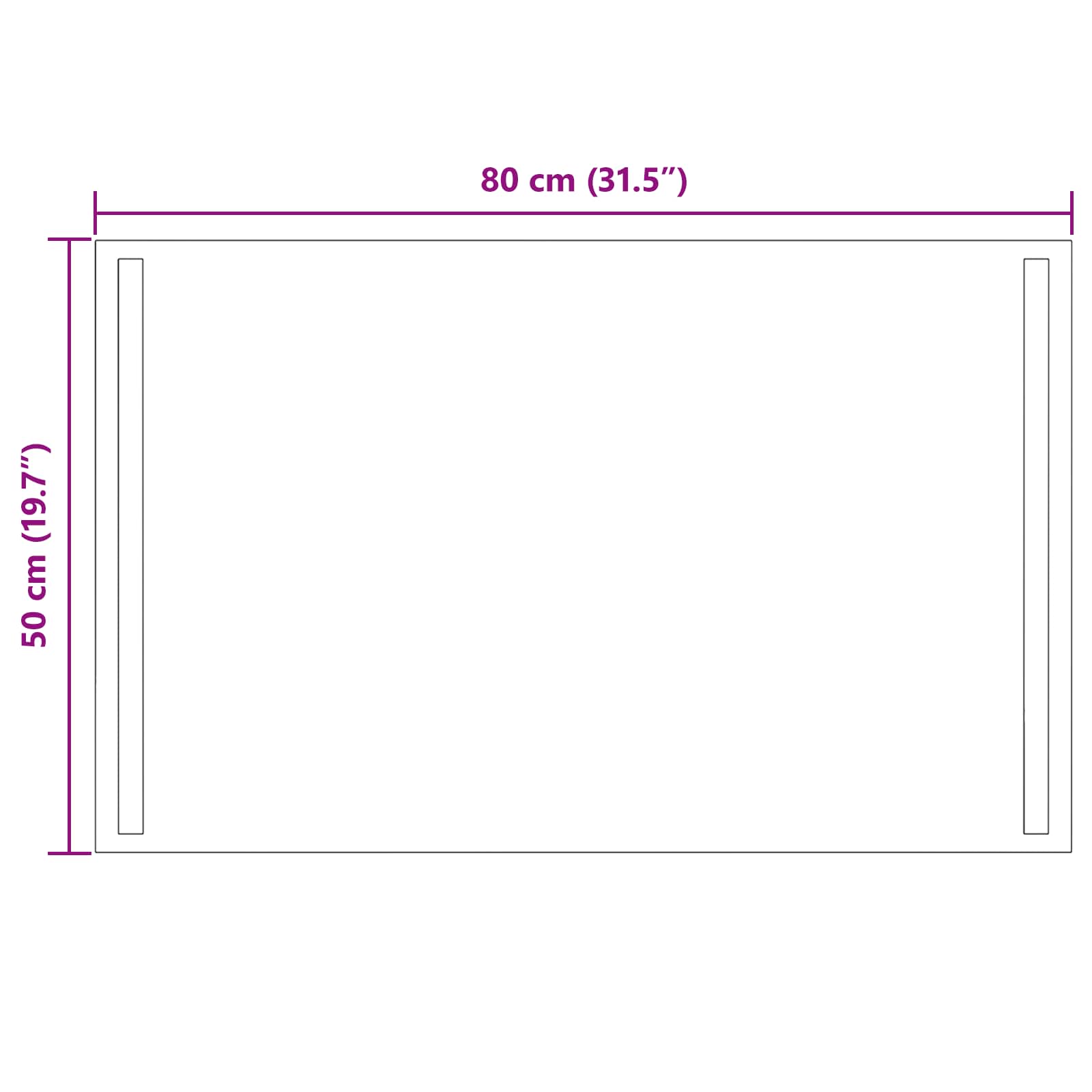 LED Badkamer Spiegel Transparant 80 x 50 cm gehard glas image 5